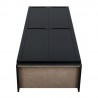 Manhattan Comfort Hopkins Modern Freestanding Storage Closet with 7 Shelves in Black Bottom