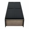 Manhattan Comfort Hopkins Modern Freestanding Storage Closet with 7 Shelves in Black Bottom - Manhattan Comfort Hopkins Modern Freestanding Storage Closet with 7 Shelves in Black Bottom
