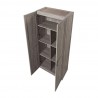 Manhattan Comfort Hopkins Modern Freestanding Storage Closet with 7 Shelves in Grey Top