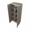 Manhattan Comfort Hopkins Modern Freestanding Storage Closet with 7 Shelves in Grey Top - Manhattan Comfort Hopkins Modern Freestanding Storage Closet with 7 Shelves in Grey Top