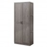 Manhattan Comfort Hopkins Modern Freestanding Storage Closet with 7 Shelves in Grey Side