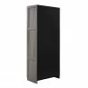 Manhattan Comfort Hopkins Modern Freestanding Storage Closet with 7 Shelves in Grey Back - Manhattan Comfort Hopkins Modern Freestanding Storage Closet with 7 Shelves in Grey Back