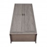 Manhattan Comfort Hopkins Modern Freestanding Storage Closet with 7 Shelves in Grey Bottom