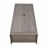 Manhattan Comfort Hopkins Modern Freestanding Storage Closet with 7 Shelves in Grey Bottom - Manhattan Comfort Hopkins Modern Freestanding Storage Closet with 7 Shelves in Grey Bottom