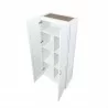 Manhattan Comfort Hopkins Modern Freestanding Storage Closet with 7 Shelves in White Top - Manhattan Comfort Hopkins Modern Freestanding Storage Closet with 7 Shelves in White Top