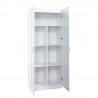 Manhattan Comfort Hopkins Modern Freestanding Storage Closet with 7 Shelves in White Open