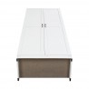 Manhattan Comfort Hopkins Modern Freestanding Storage Closet with 7 Shelves in White Bottom