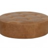 Sunpan Nilda Ottoman Camel Leather - Front Angle
