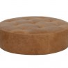 Sunpan Nilda Ottoman Camel Leather - Front Angle