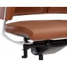 Sunpan Kremer Office Chair Tan - Seat Closeup Angle