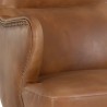 Sunpan Hubert Office Chair - Tobacco Tan - Seat Closeup Angle