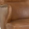 Sunpan Hubert Office Chair - Tobacco Tan - Seat Closeup Angle - Sunpan Hubert Office Chair - Tobacco Tan - Seat Closeup Angle
