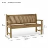 Anderson Teak Sahara Bench- dimension - Anderson Teak Sahara Bench- dimension