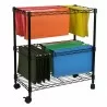 Oceanstar Portable 2-Tier Metal Rolling File Cart - (Black) - Lifestyle - Oceanstar Portable 2-Tier Metal Rolling File Cart - (Black) - Lifestyle