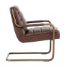 Sunpan Lincoln Lounge Chair in Vintage Cognac - Side Angle