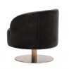 Sunpan Peggy Swivel Lounge Chair Giotto Cabernet / Giotto Shale Grey - Back Side Angle