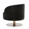 Sunpan Peggy Swivel Lounge Chair Giotto Cabernet / Giotto Shale Grey - Back Side Angle - Sunpan Peggy Swivel Lounge Chair Giotto Cabernet / Giotto Shale Grey - Back Side Angle
