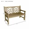 Vilano 2-Seater Bench - dimension - Vilano 2-Seater Bench - dimension