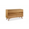 Greenington Azara Six Drawer Double Dresser, Caramelized - Front Side Angle