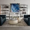 Sunpan Diaz Coffee Table in Grey-Wood Grain Brown - Lifestyle - Sunpan Diaz Coffee Table in Grey-Wood Grain Brown - Lifestyle