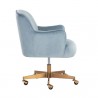 Sunpan Karina Office Chair Cornflower Blue Sky - Side Angle