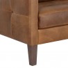 Sunpan Karmelo Sofa Cognac Leather - Seat Closeup Angle