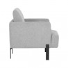 Sunpan Lorilyn Lounge Chair - Belfast Heather Grey - Side Angle