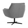 Sunpan Florelle Swivel Lounge Chair - Belfast Koala Grey - Back Side Angle