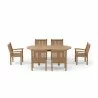 Anderson Teak Sahara 7-Piece Stackable Armchair and Bahama Oval 79" Extension Outdoor Dining Set 2 - Anderson Teak Sahara 7-Piece Stackable Armchair and Bahama Oval 79" Extension Outdoor Dining Set 2