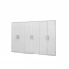 Manhattan Comfort Eiffel Storage Cabinet in White (Set of 3) - Manhattan Comfort Eiffel Storage Cabinet in White (Set of 3)