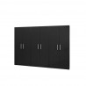 Manhattan Comfort Eiffel Storage Cabinet in Matte Black (Set of 3)