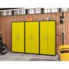 Manhattan Comfort Eiffel Storage Cabinet in Matte Black and Yellow (Set of 3)