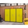 Manhattan Comfort Eiffel Storage Cabinet in Matte Black and Yellow (Set of 3) - Manhattan Comfort Eiffel Storage Cabinet in Matte Black and Yellow (Set of 3)