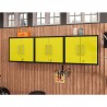 Manhattan Comfort Eiffel Floating Garage Cabinet in Matte Black and Yellow (Set of 3)