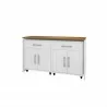 Manhattan Comfort Eiffel Garage Work Station Set of 3 in White - Manhattan Comfort Eiffel Garage Work Station Set of 3 in White