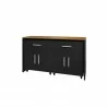 Manhattan Comfort Eiffel Garage Work Station Set of 3 in Matte Black - Manhattan Comfort Eiffel Garage Work Station Set of 3 in Matte Black