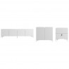 Manhattan Comfort Mid-Century Modern Bogardus 3-Piece TV Stand Living Room Set with Accent Cabinet and End Table White