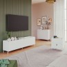 Manhattan Comfort Mid-Century Modern Bogardus 3-Piece TV Stand Living Room Set with Accent Cabinet and End Table