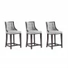 Manhattan Comfort Fifth Avenue Faux Leather Counter Stool in Light Grey (Set of 3) - Manhattan Comfort Fifth Avenue Faux Leather Counter Stool in Light Grey (Set of 3)