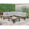 Tortuga Outdoor Lakeview Modern Aluminum 4pc Outdoor Patio Sectional Set 1