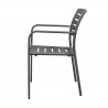 Adele Dining Arm Chair - Tex Gray - Side