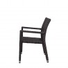 Miami Dining Arm Chair - Espresso Wicker - Side