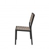 Napa Dining Side Chair - Black & Gray Seat and Back - Side