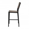 Napa Bar Side Chair - Black Frame And Gray Seat & Back - Side