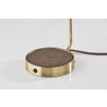 Adesso Brooks Adesso Charge Wireless Charging Desk Lamp Antique Brass 