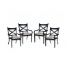 Monterey Aluminum Swivel Dining Chair With Cushions - Set of Four in Angle