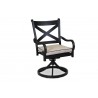 Monterey Swivel Dining Chair With Cushions - Front in White BG