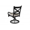 Monterey Aluminum Swivel Dining Chair With Cushions - Back Side Angle