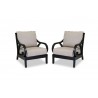 Monterey Wicker Club Chair With Cushions - Pair of 2