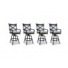 Sunset West Monterey Counter Stool with Cushion - Set of Four - Set in Front Side Angle